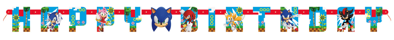 Sonic the Hedgehog "Happy Birthday" Jointed Banner, 6.25 ft