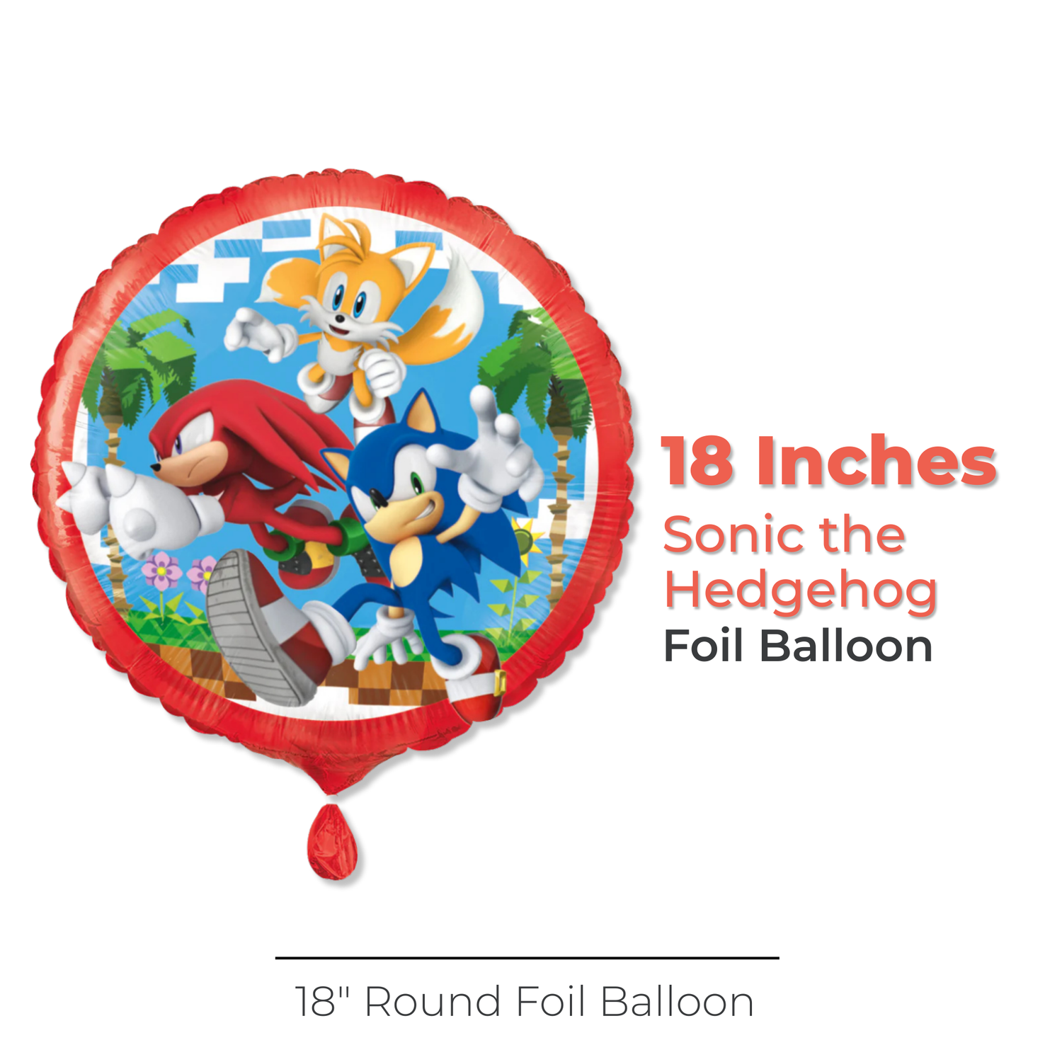Sonic the Hedgehog Round 18" Foil Balloon, Packaged