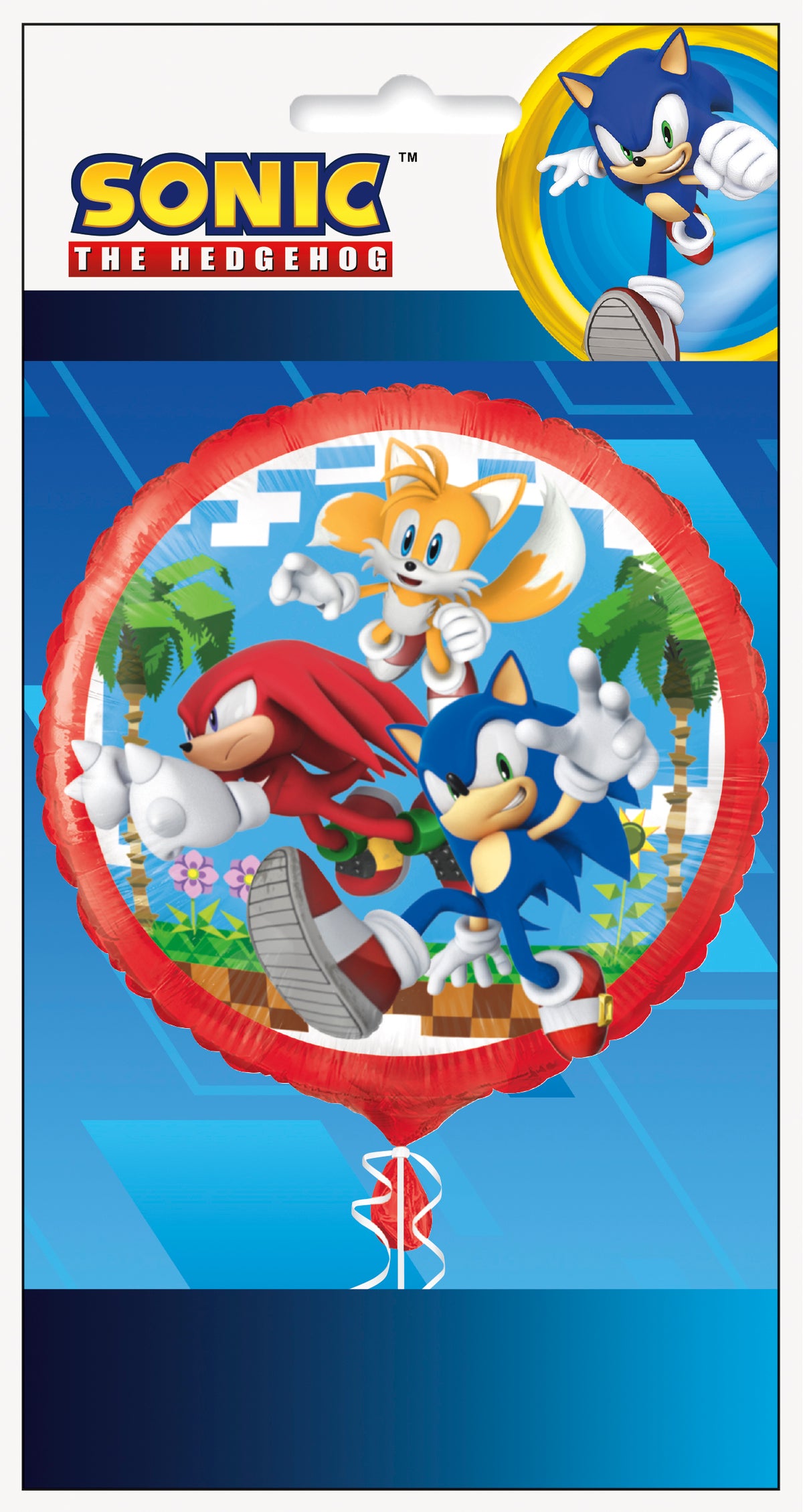 Sonic the Hedgehog Round 18" Foil Balloon, Packaged - Image 2