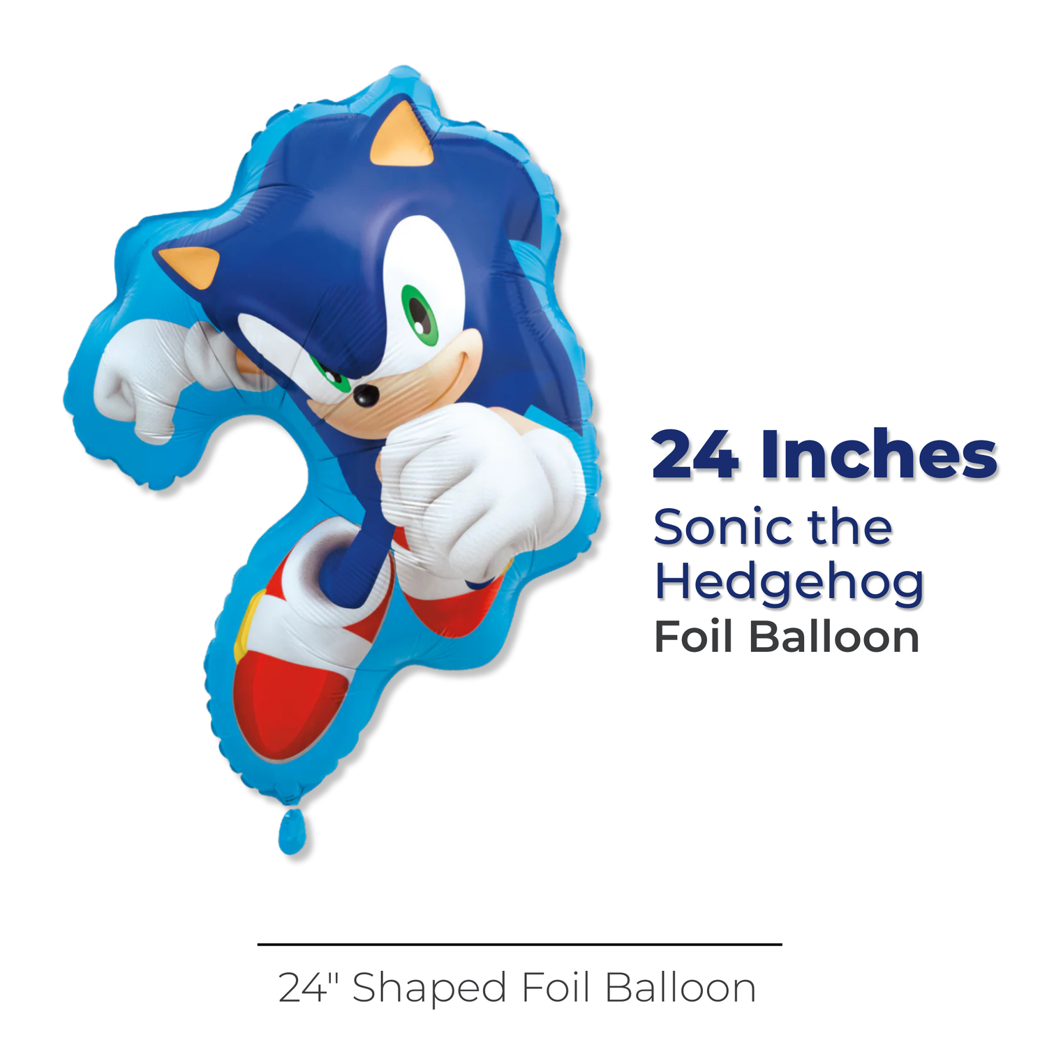 Sonic the Hedgehog Shaped 24" Giant Foil Balloon, Packaged