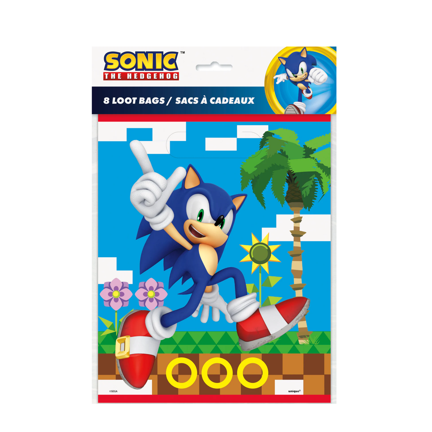 Sonic the Hedgehog Loot Bags, 8ct
