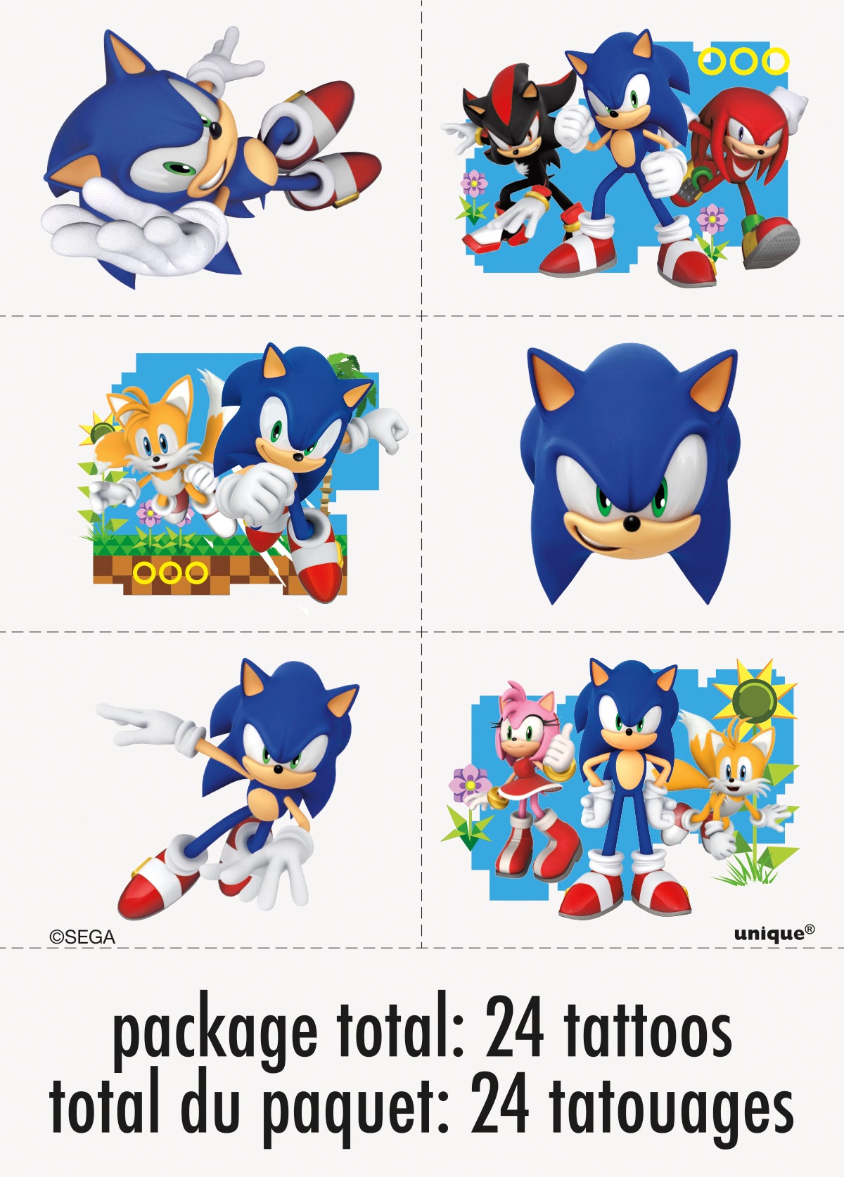 Sonic the Hedgehog Tattoos, 24ct