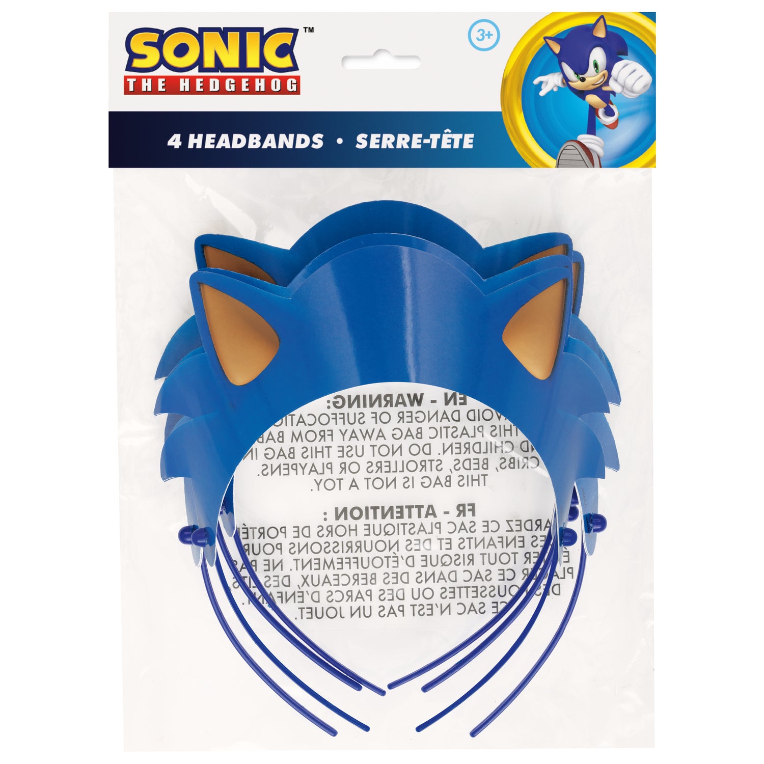 Sonic the Hedgehog Paper Party Headbands, 4ct - Image 2