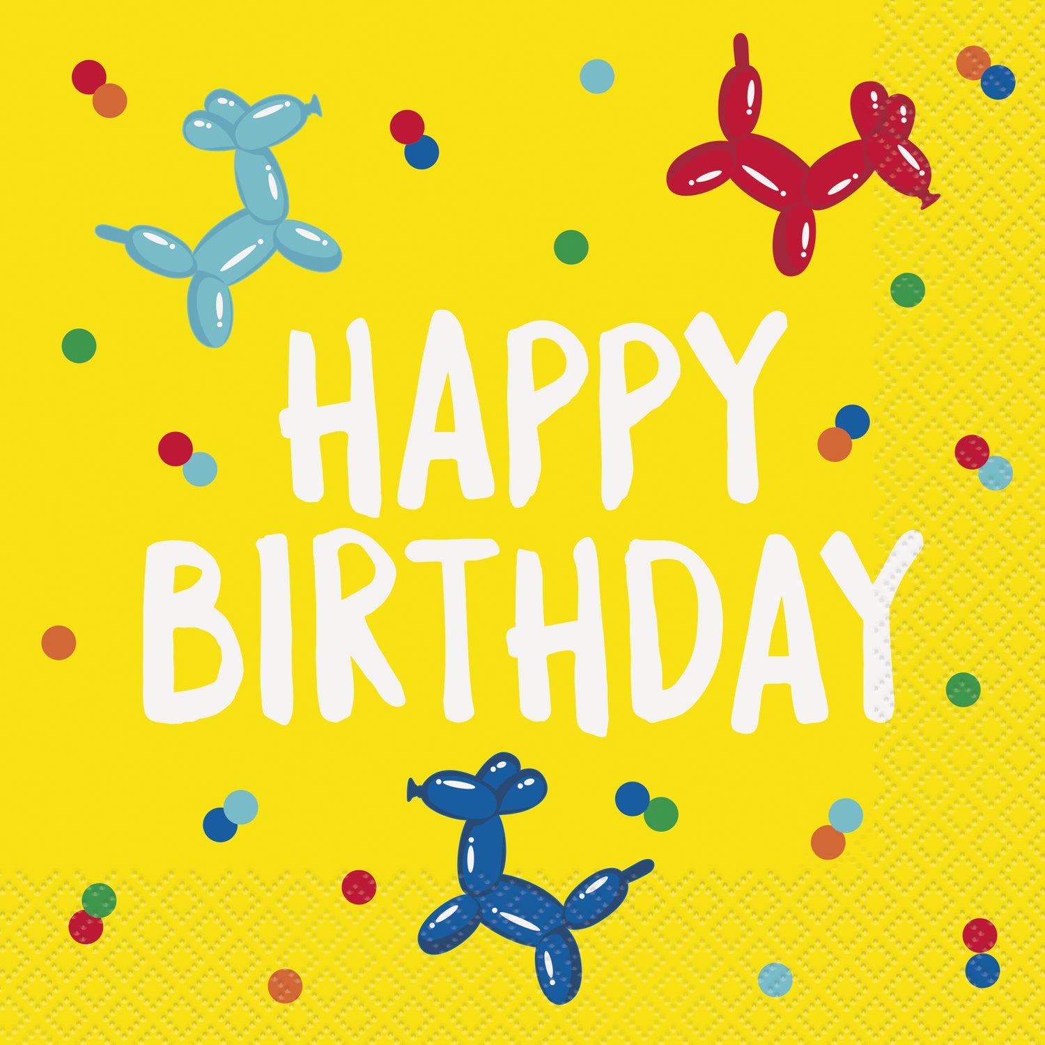Balloon Dog Birthday Luncheon Napkins, 16ct