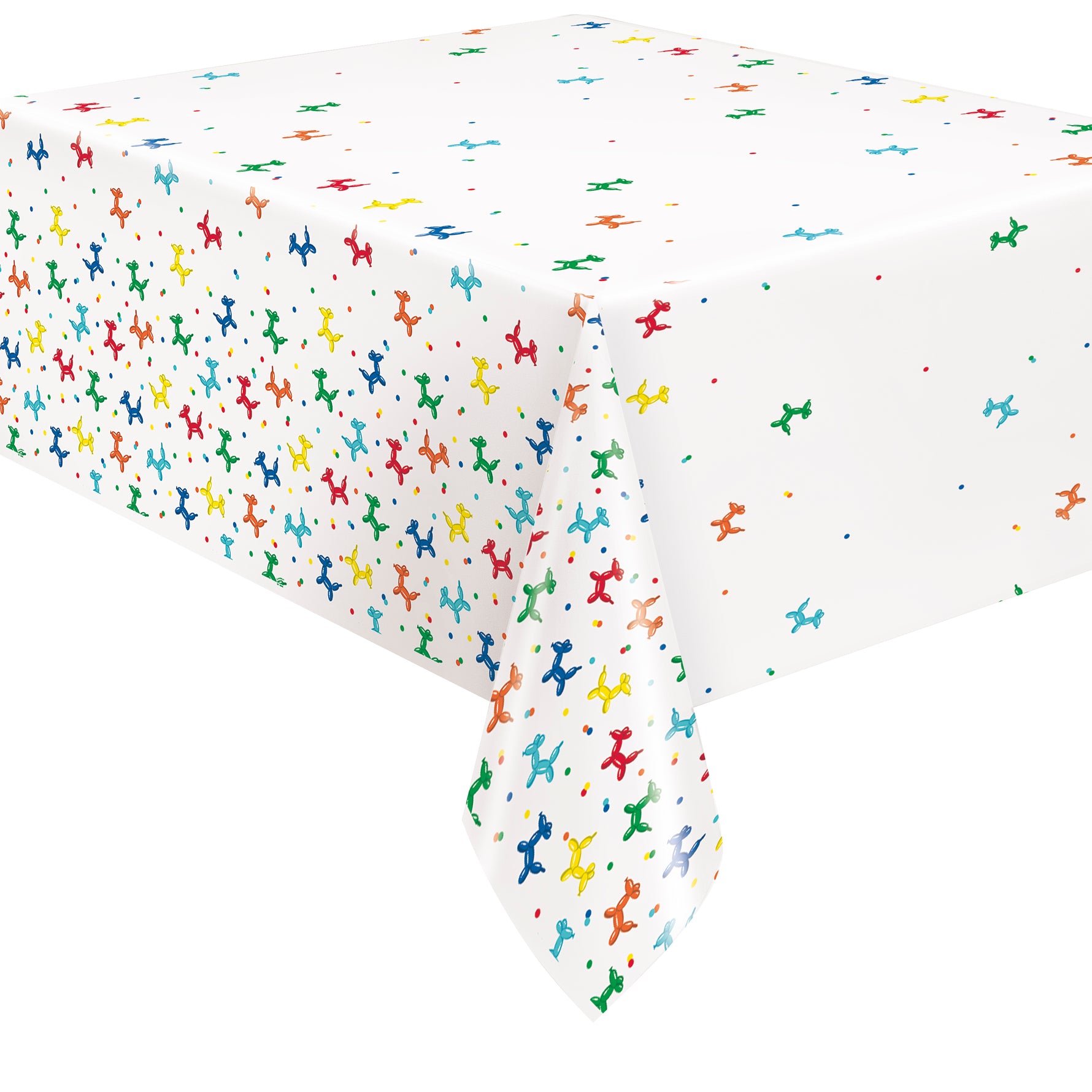 Balloon Dog Birthday Rectangular Plastic Table Cover, 54" x 84" - Image 4