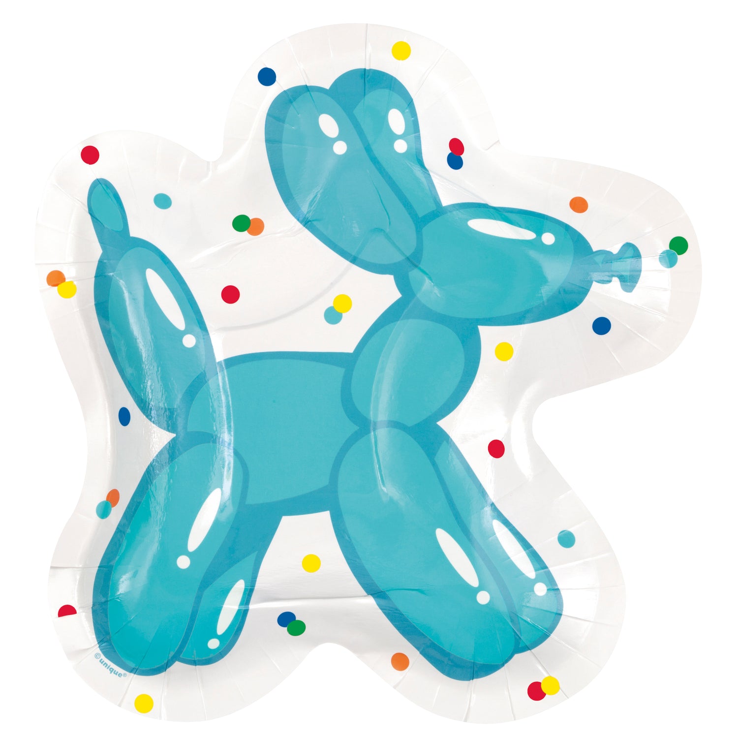 Balloon Dog Birthday Shaped 8.25" Plates, 8ct