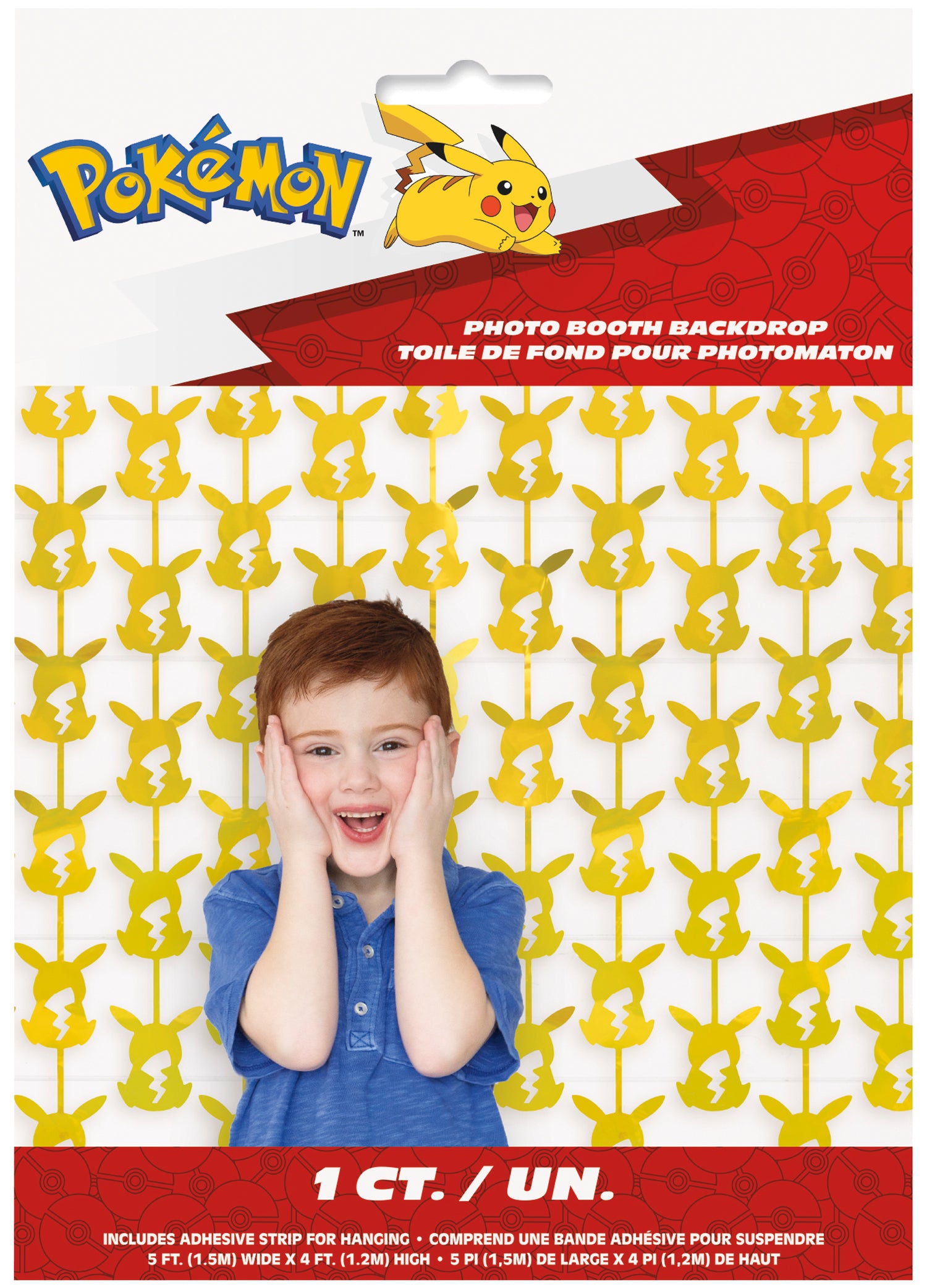 Pokémon Pikachu Foil Cutout Photo Backdrop, 60" x 48" - Image 3