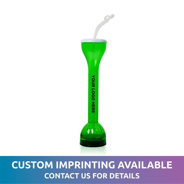 LED Green Flashing 17 oz. Yard Glass