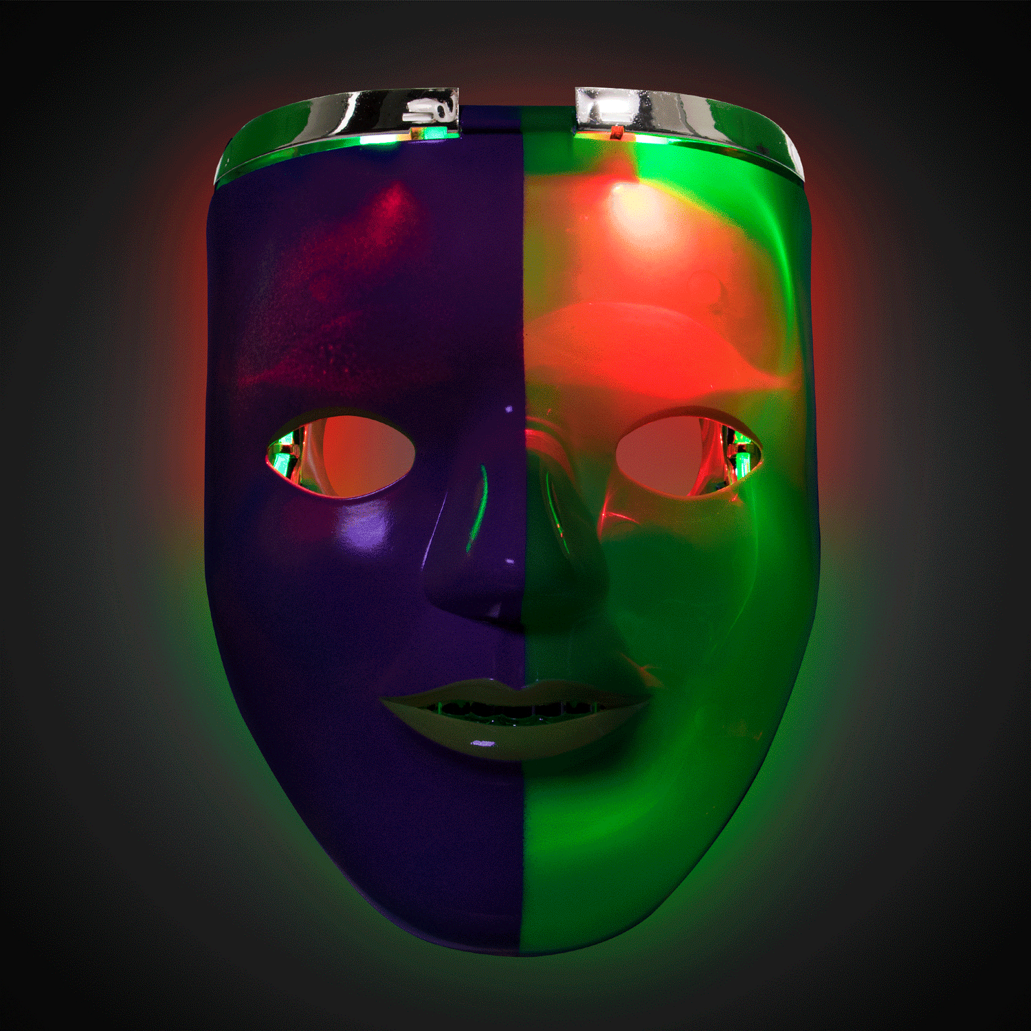 Mardi Gras LED Double Face Mask