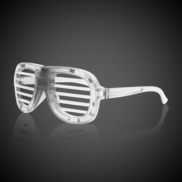 LED White Slotted Glasses