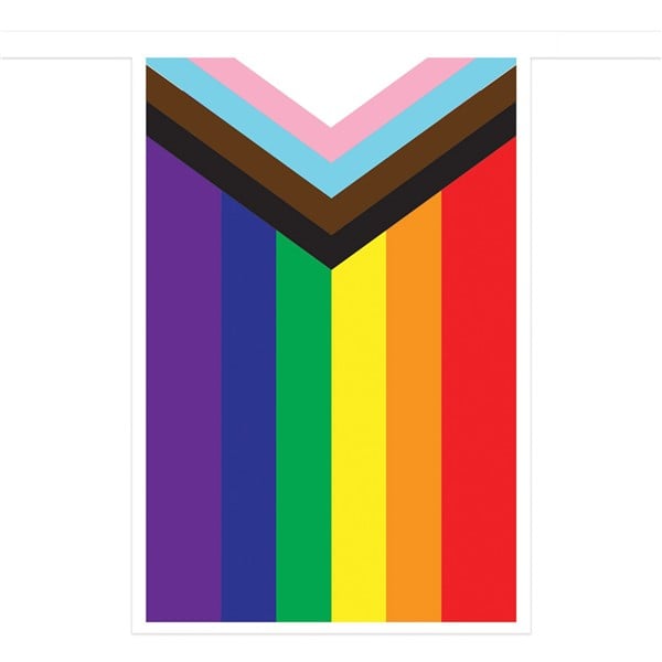 Rainbow Progress Pride Flags Pennant Banner