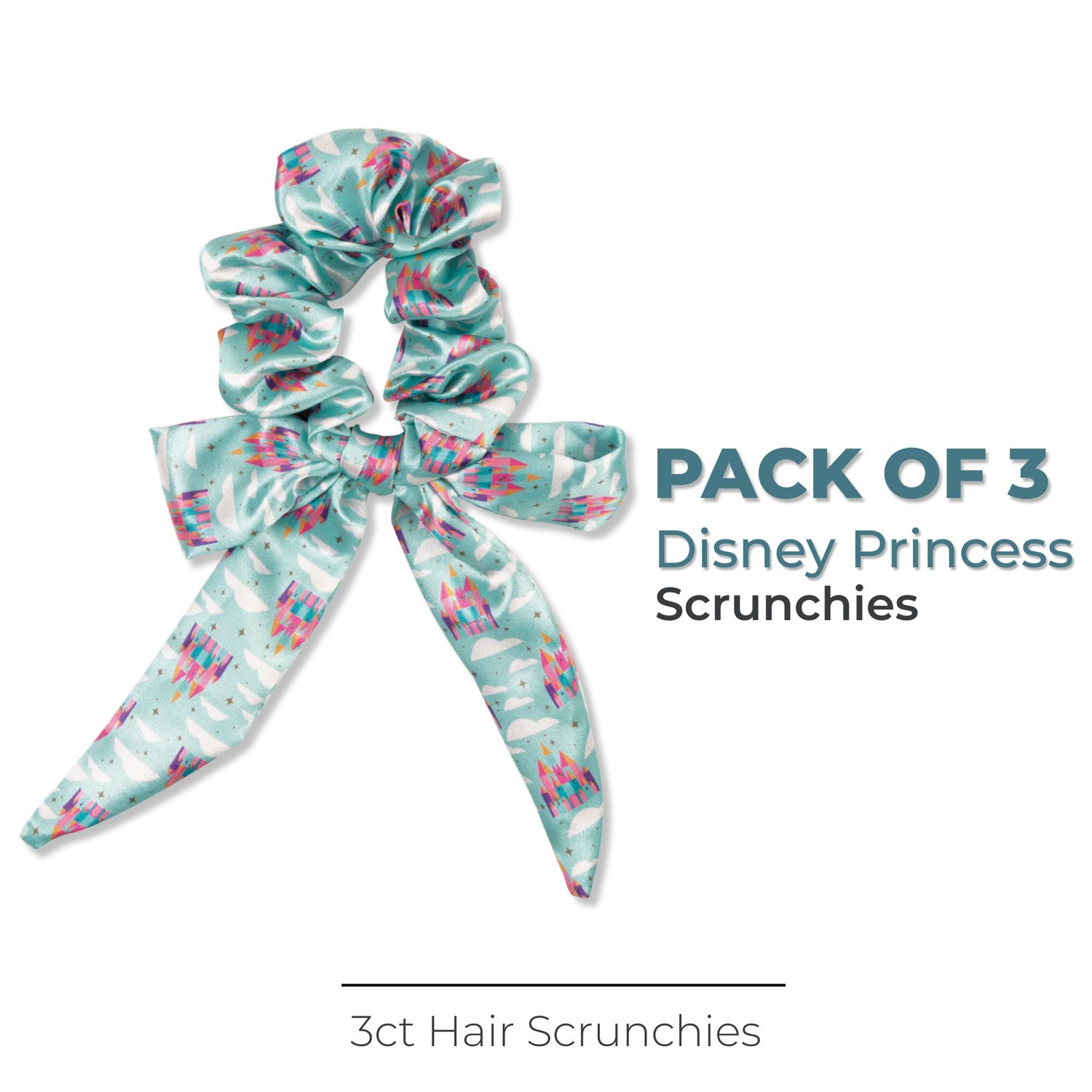Disney Princess Hair Scrunchies, 3ct