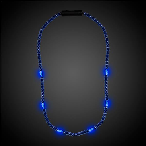 LED Blue 30" Beaded Necklace
