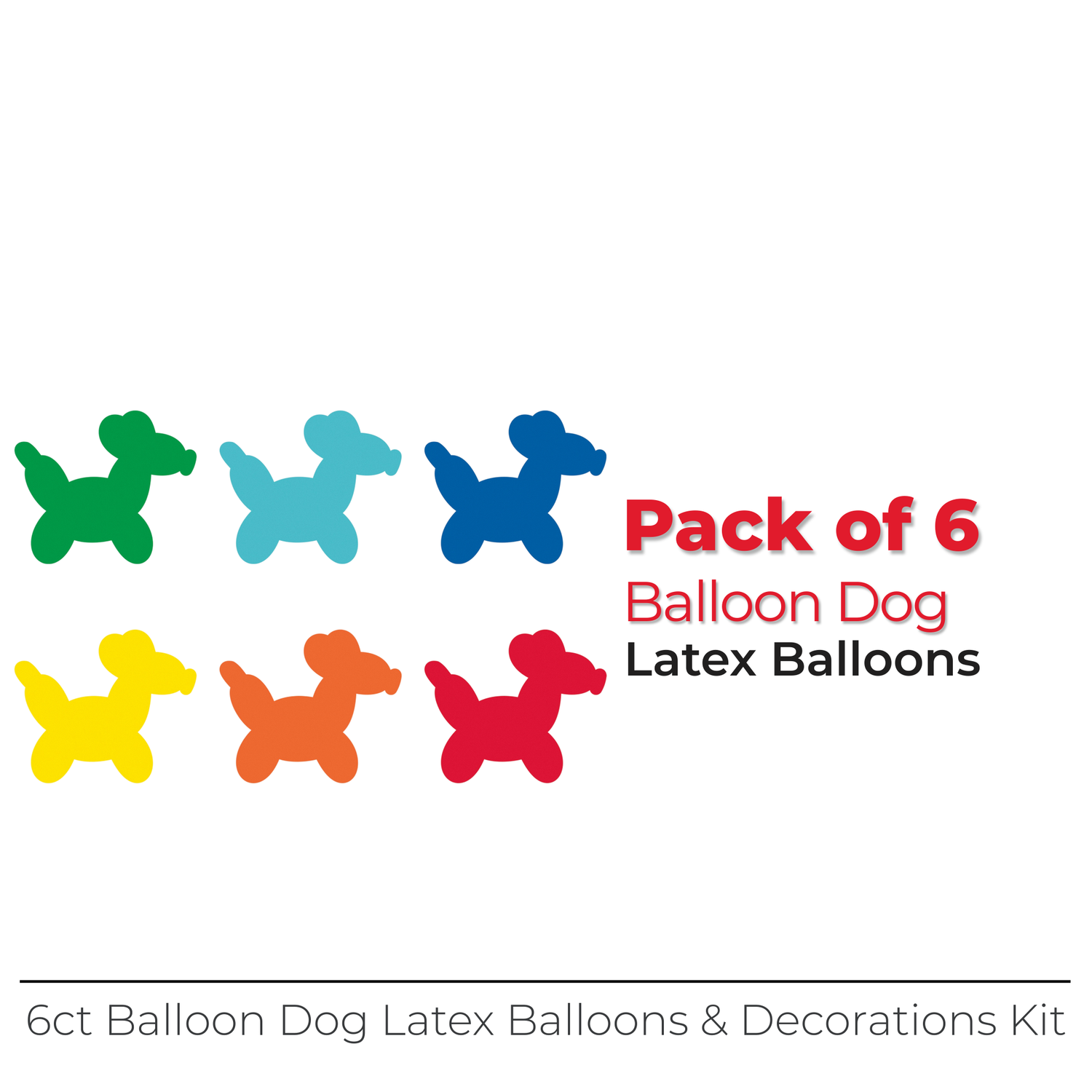 Balloon Dog Birthday Latex Balloons & Decorations Kit