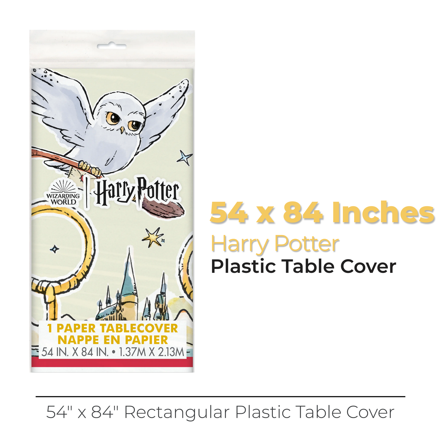 Harry Potter Rectangular Paper Table Cover, 54" x 84"
