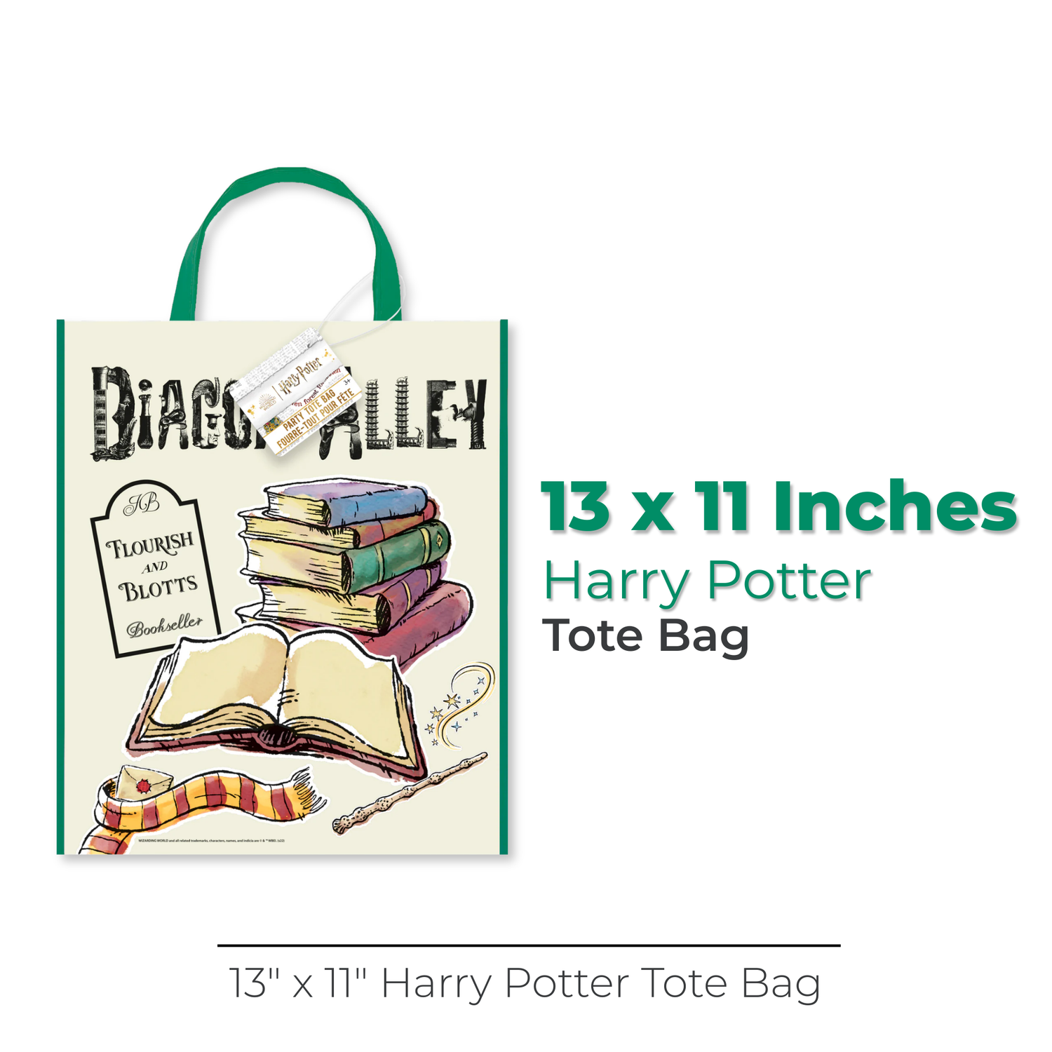 Harry Potter Tote Bag, 13" x 11"