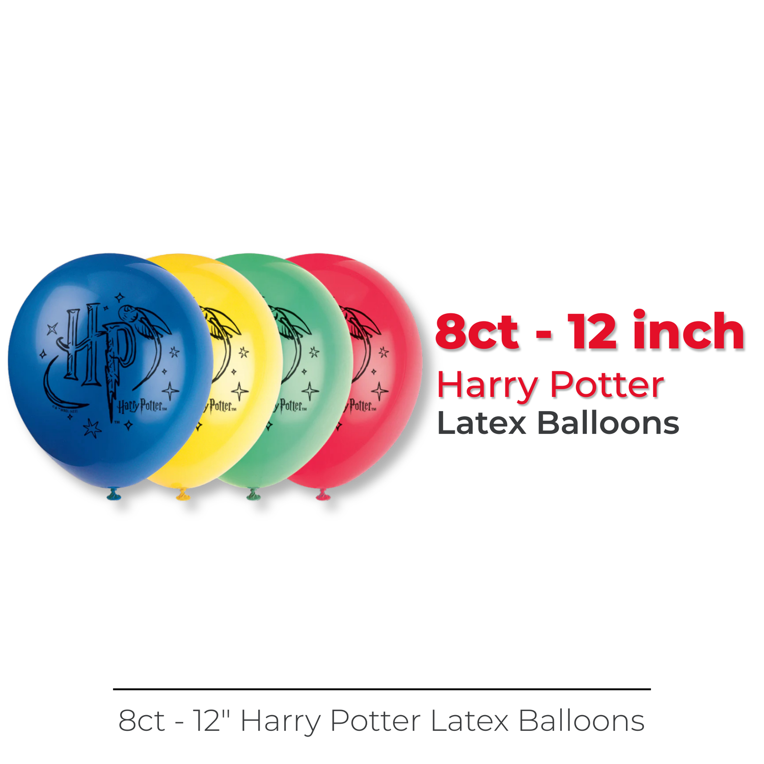 Harry Potter 12" Latex Balloons, 8ct