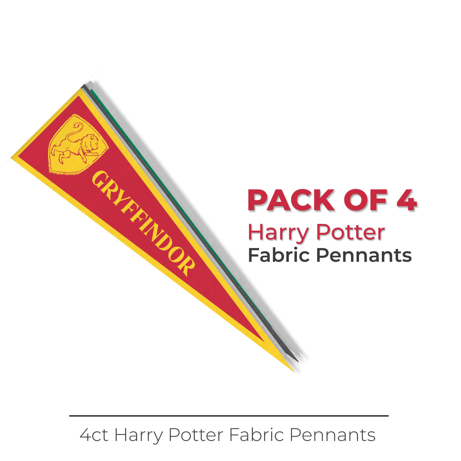 Harry Potter Fabric Pennants, 4ct