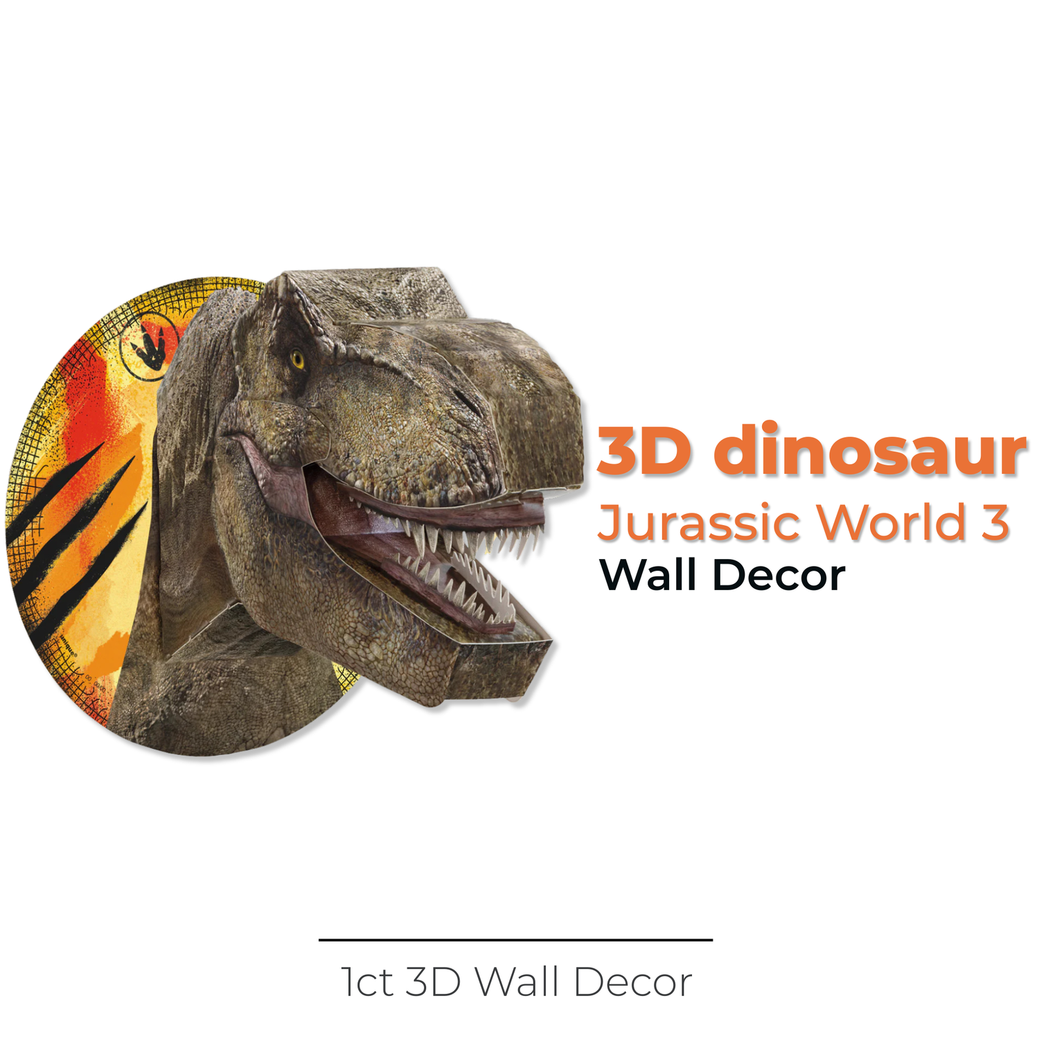 Jurassic World 3 3D Wall Decor