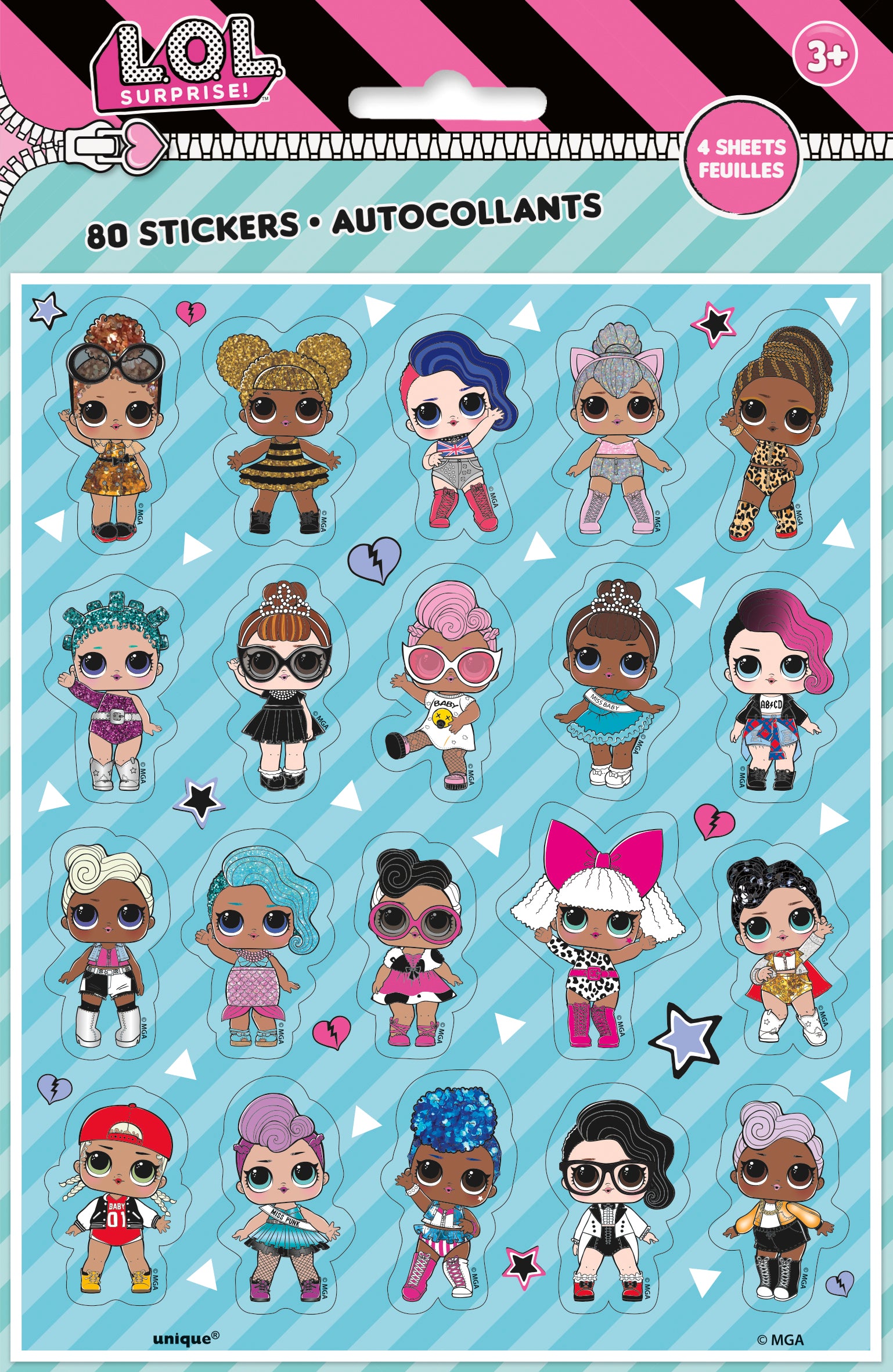 LOL Surprise Sticker Sheets, 4ct - Image 2