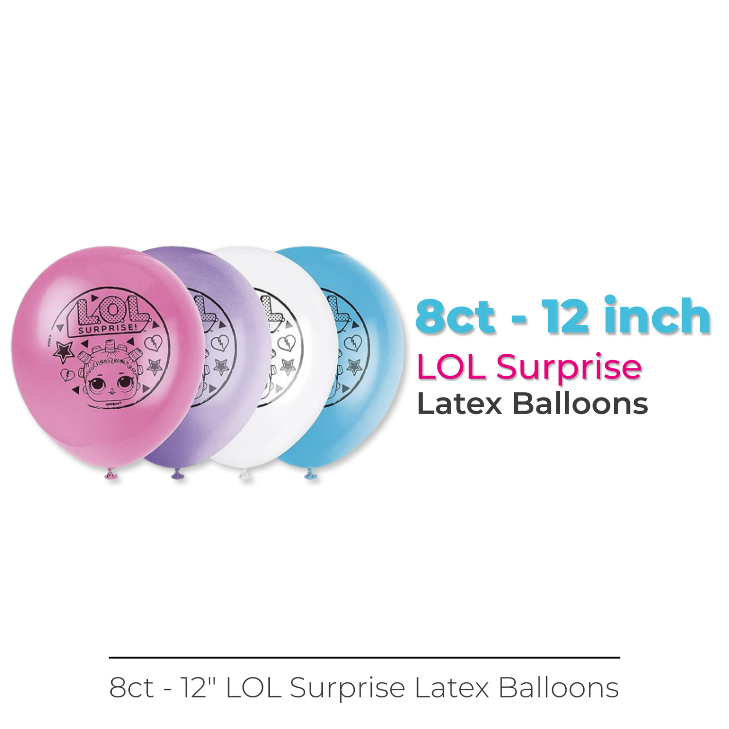 LOL Surprise 12" Latex Balloons, 8ct