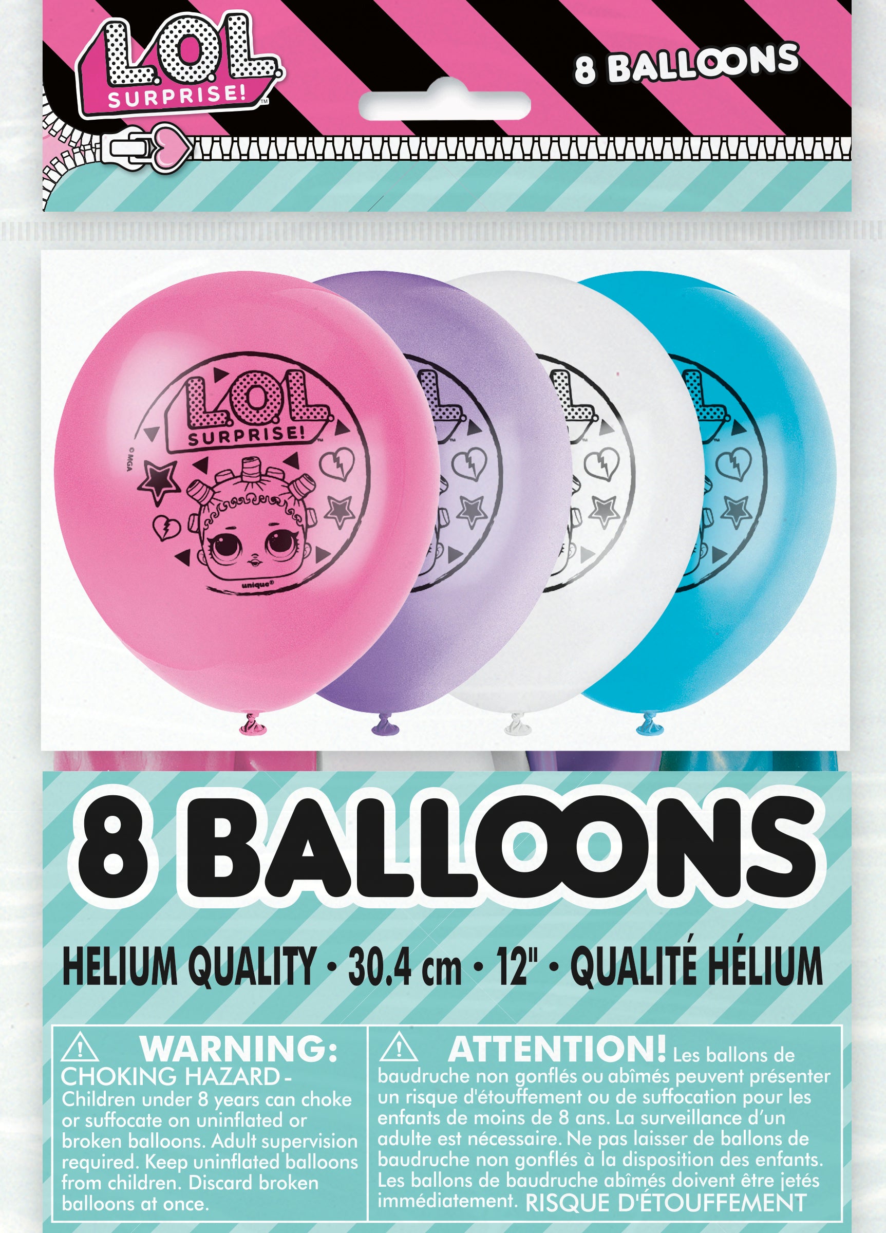 LOL Surprise 12" Latex Balloons, 8ct