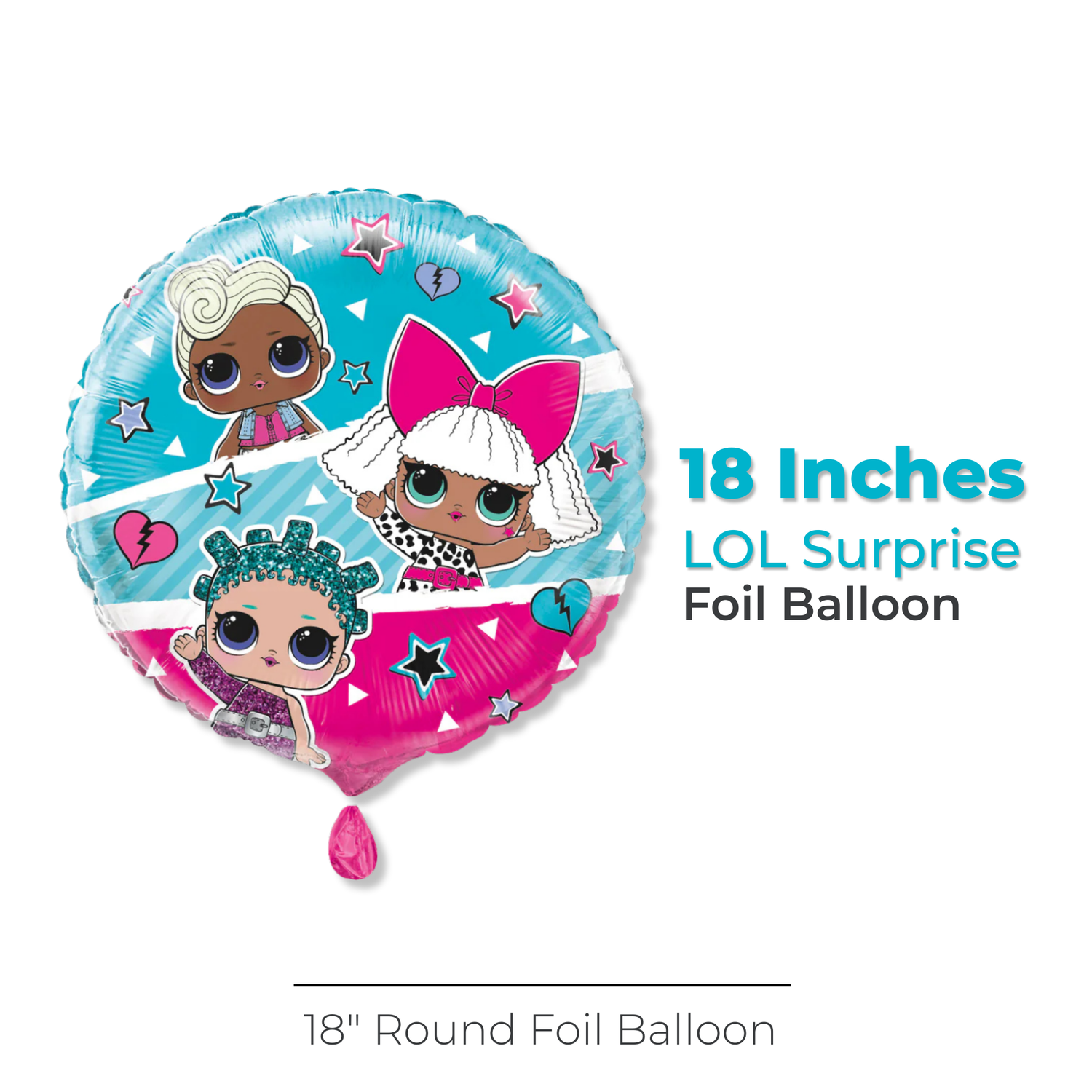 LOL Surprise Round Foil Balloon 18", Packaged