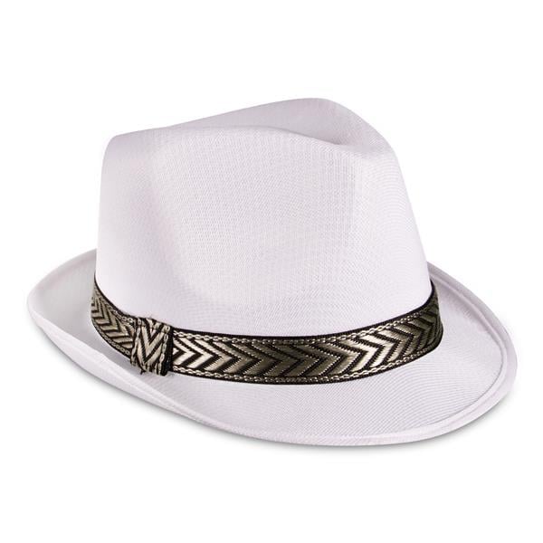 White Funky Fedora Hat