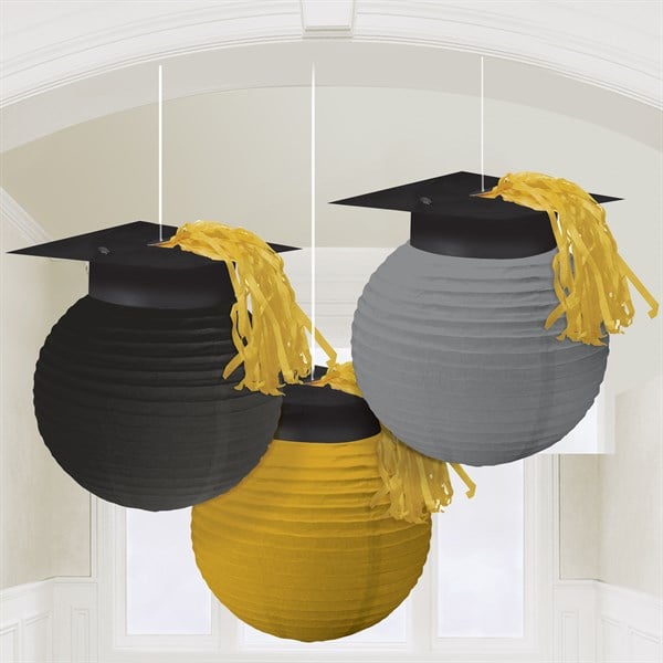 Silver Grad Cap Lanterns