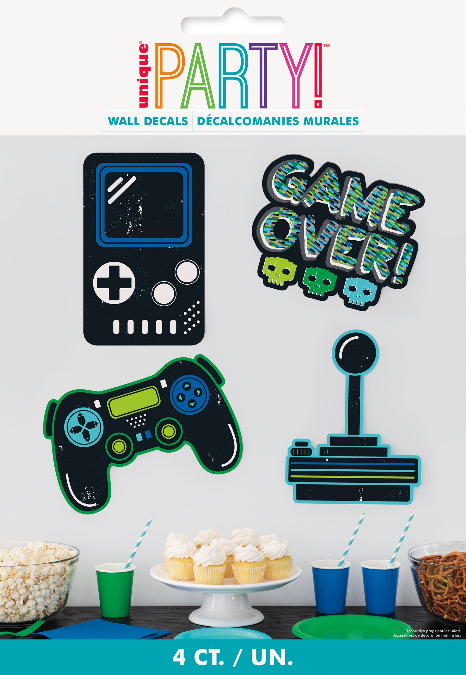 Gamer Birthday Wall Decals, 4pc - Image 2