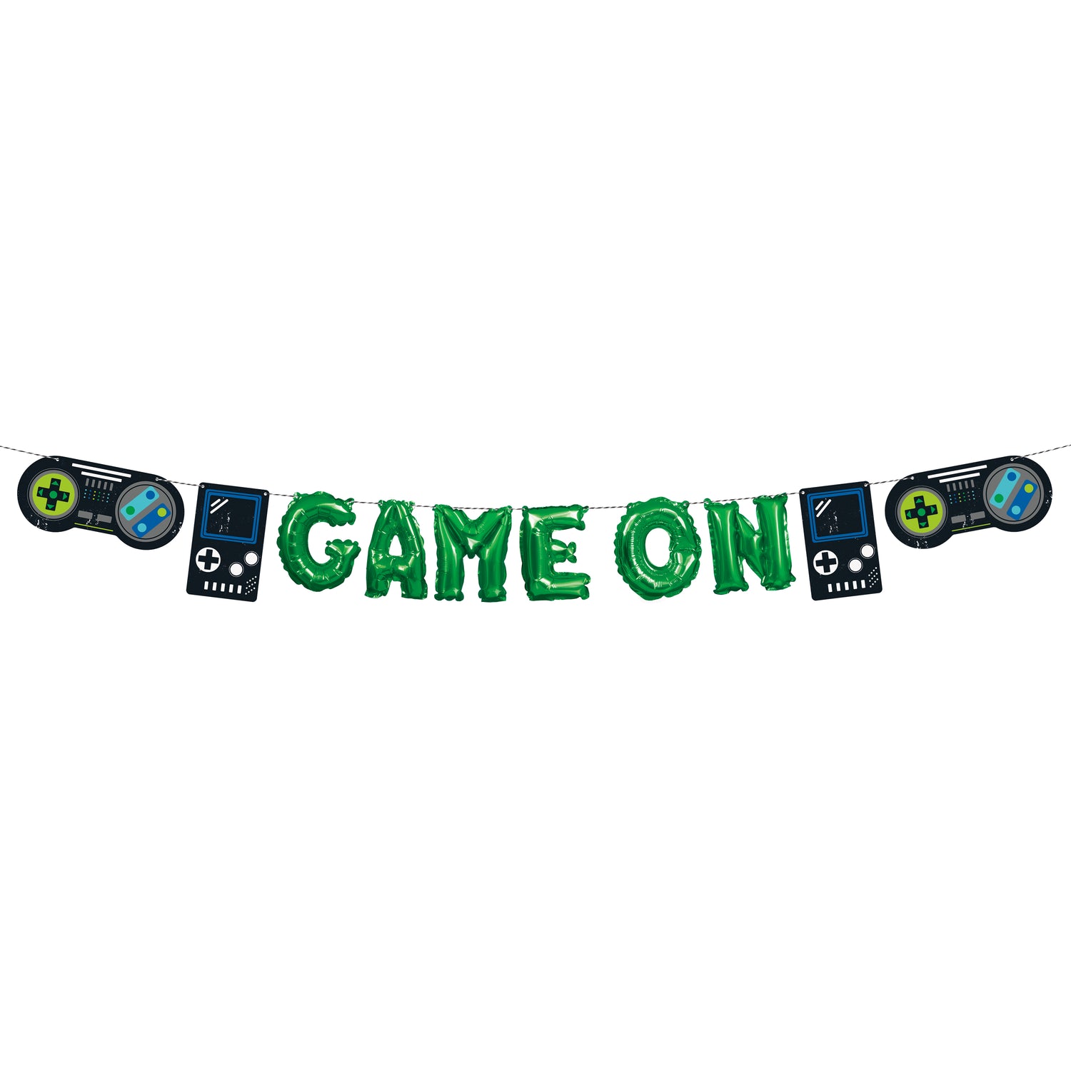 Gamer Birthday "Game On" Mini Foil Balloon Banner Kit