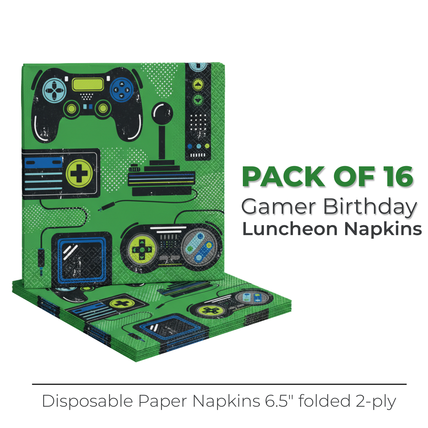 Gamer Birthday Luncheon Napkins, 16ct