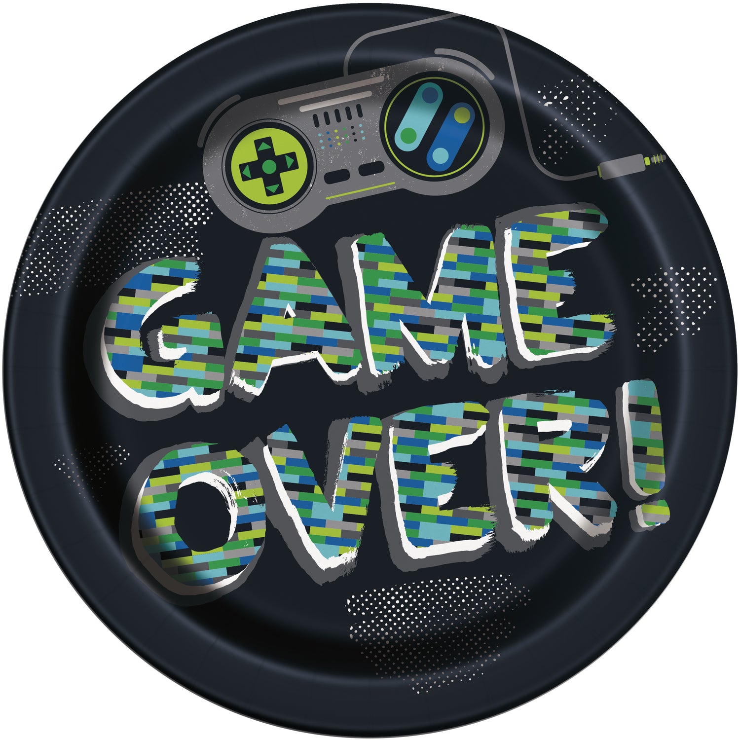 Gamer Birthday Round 9" Dinner Plates, 8ct