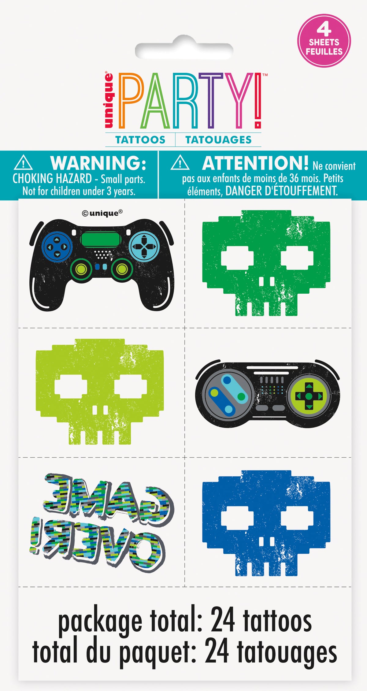 Gamer Birthday Tattoos, 24ct - Image 2