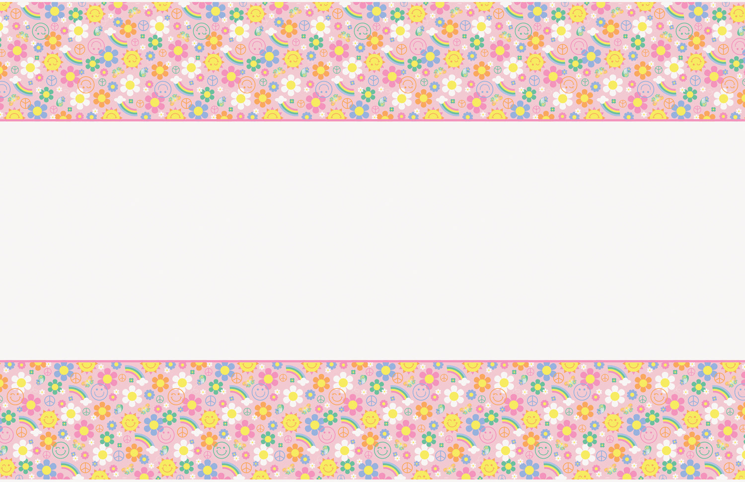 Groovy Birthday Rectangular Plastic Table Cover, 54" x 84" - Image 2