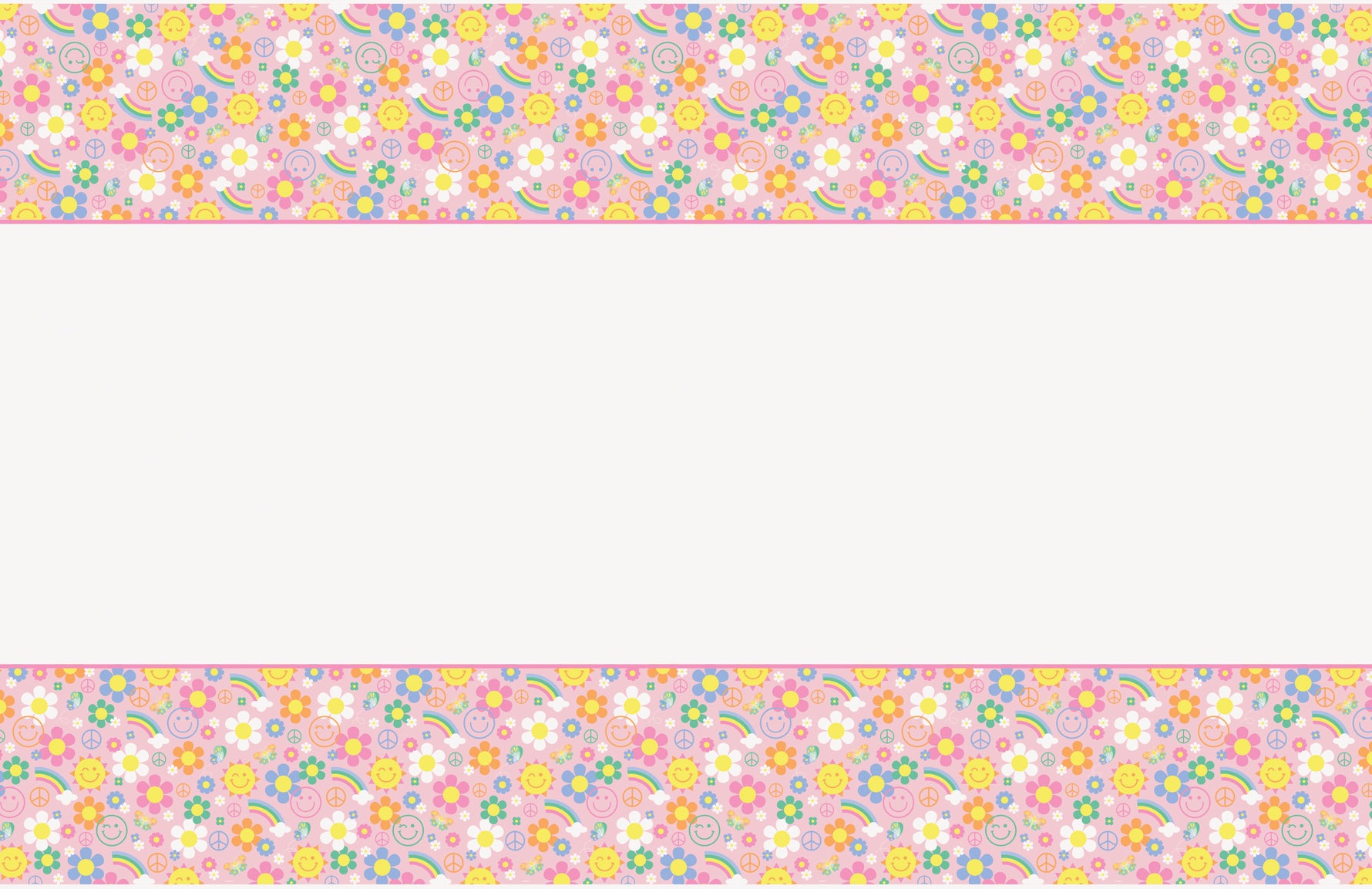 Groovy Birthday Rectangular Plastic Table Cover, 54" x 84" - Image 2