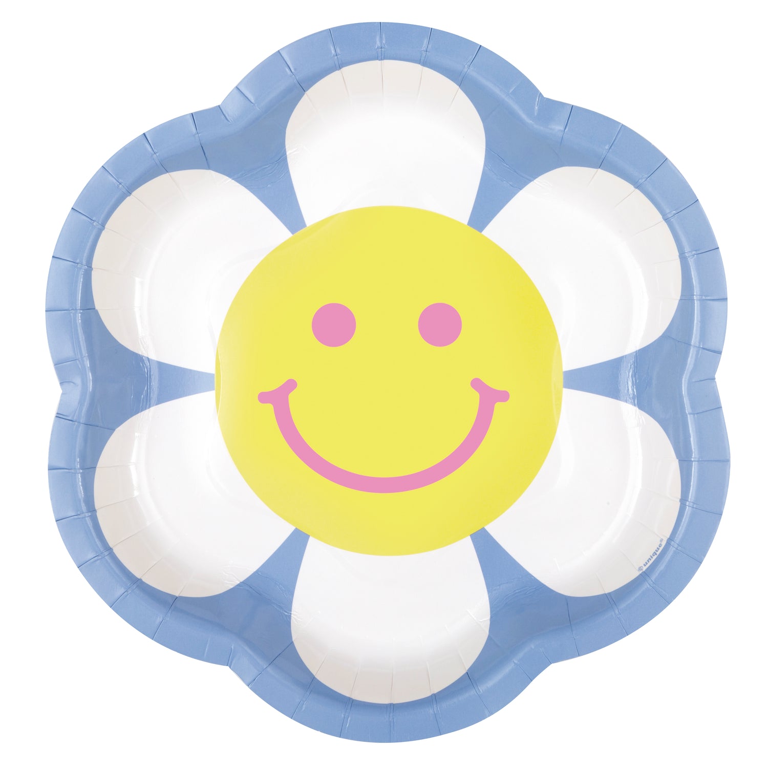 Groovy Birthday Flower Shaped 8.25" Plates, 8ct