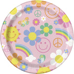 Groovy Birthday Round 9" Dinner Plates, 8ct