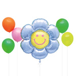 Groovy Birthday Giant Daisy Foil and Latex Balloon Bouquet, 6pc