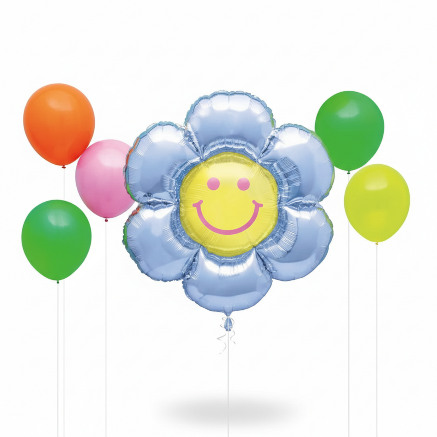 Groovy Birthday Giant Daisy Foil and Latex Balloon Bouquet, 6pc