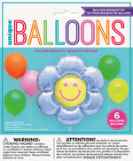 Groovy Birthday Giant Daisy Foil and Latex Balloon Bouquet, 6pc - Image 2