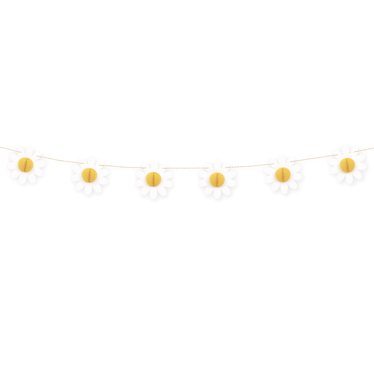 Groovy Birthday Daisy and Honeycomb Garland, 6 ft
