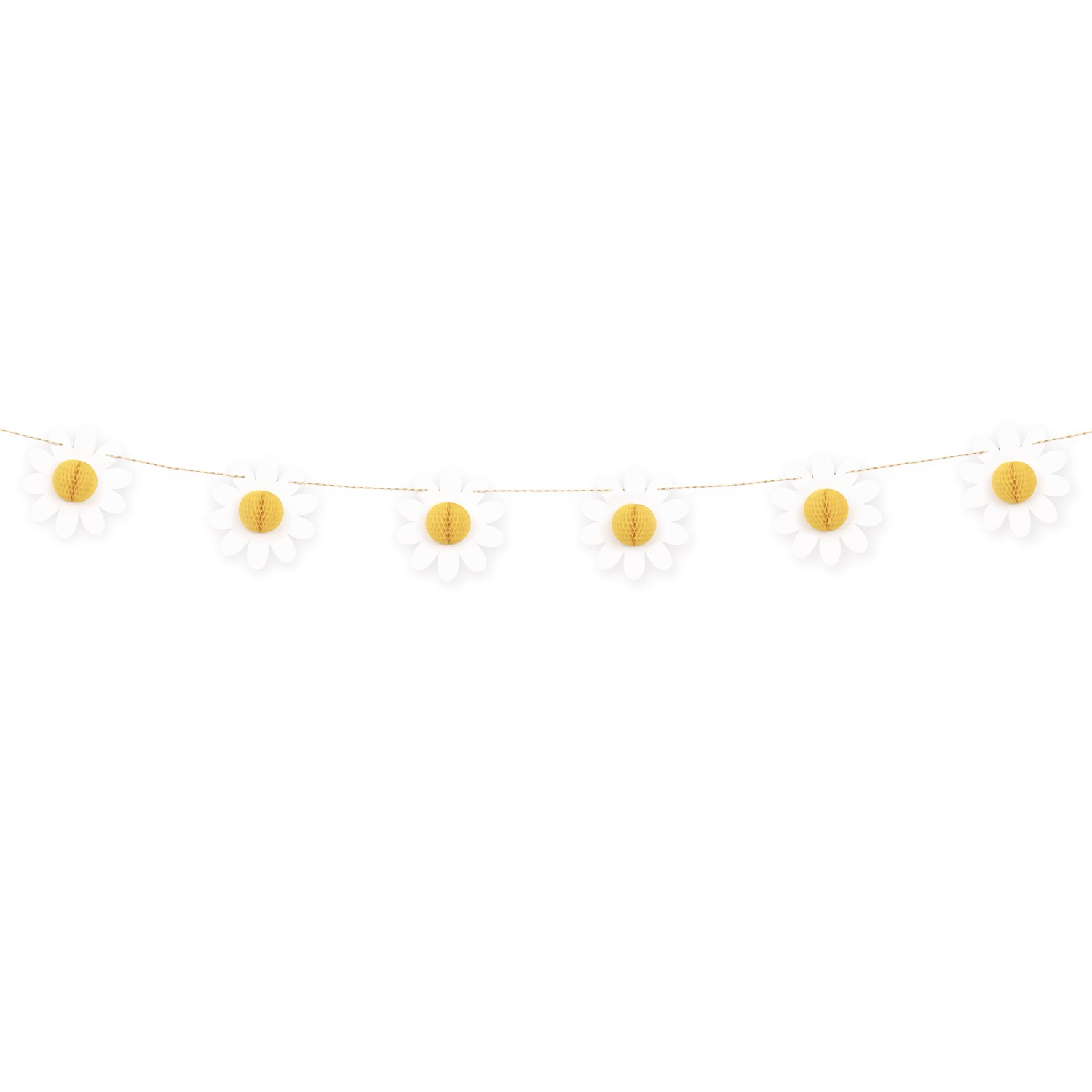 Groovy Birthday Daisy and Honeycomb Garland, 6 ft