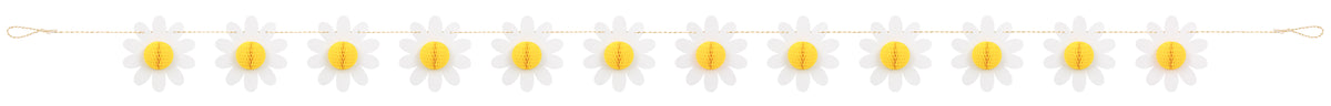 Groovy Birthday Daisy and Honeycomb Garland, 6 ft - Image 3