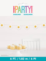 Groovy Birthday Daisy and Honeycomb Garland, 6 ft - Image 2