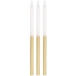 Gold Metallic Dipped 5" Birthday Candles, 12ct