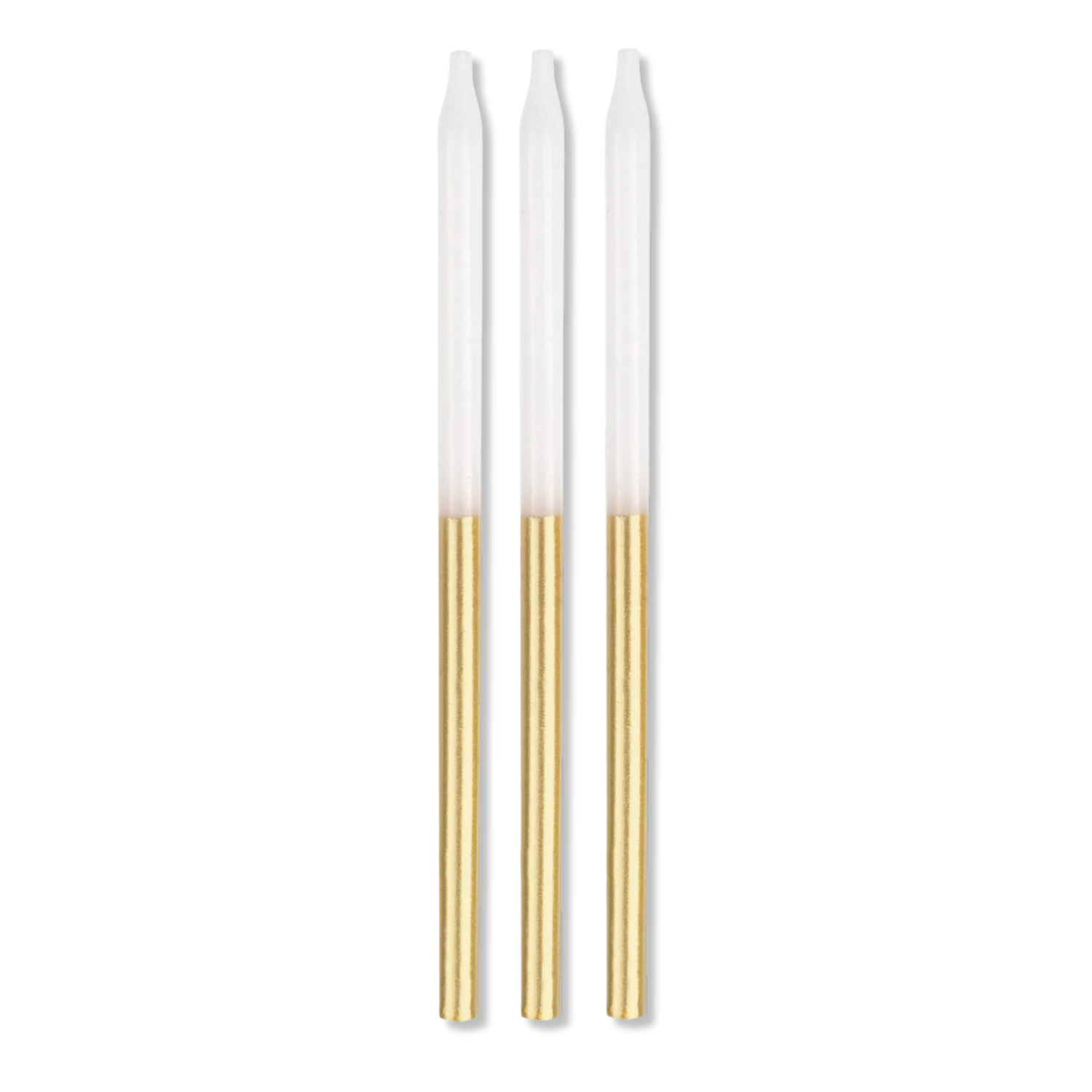 Gold Metallic Dipped 5" Birthday Candles, 12ct