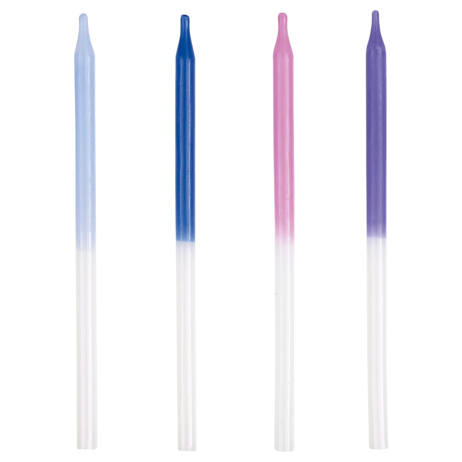 Assorted Iridescent Metallic Dipped 5" Birthday Candles, 12ct