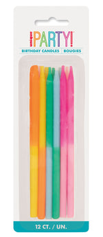 Assorted Two-Color 5" Birthday Candles, 12ct - Image 2