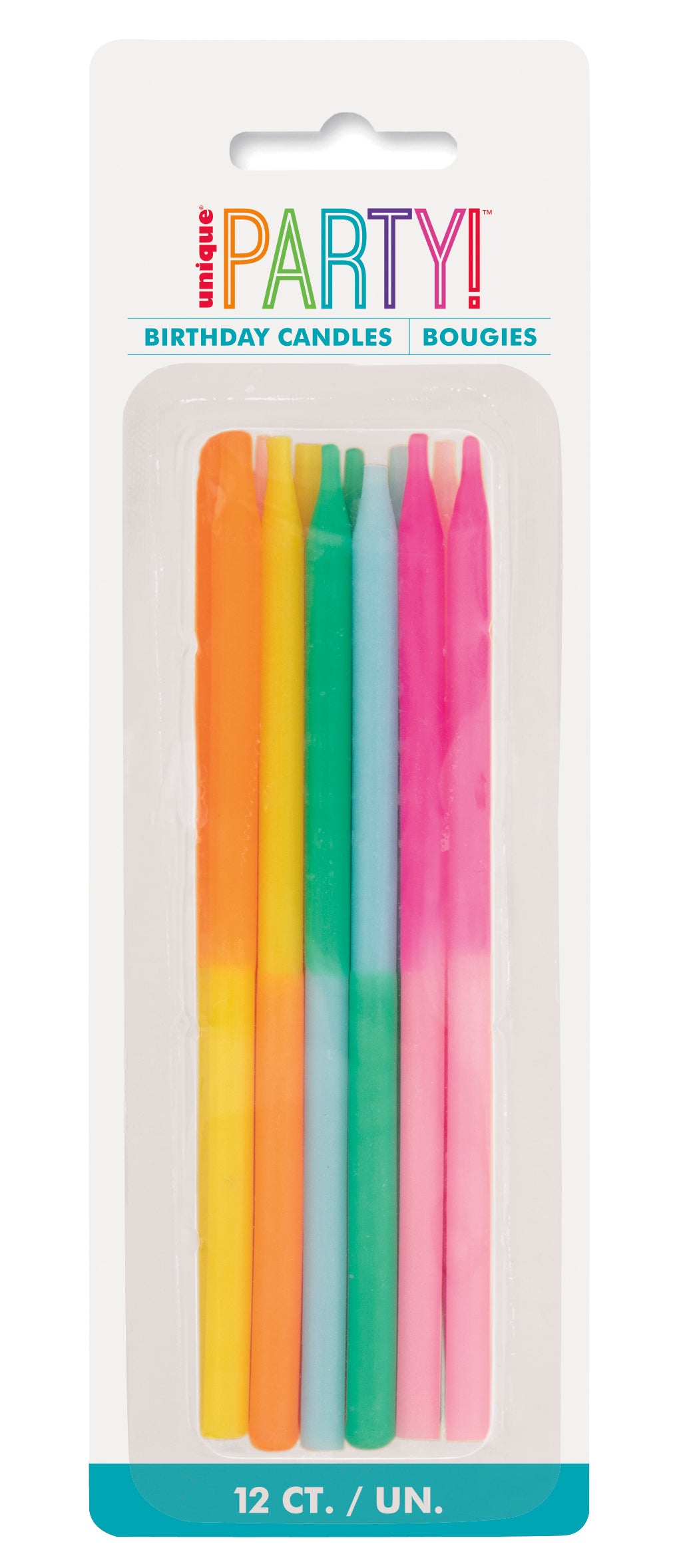 Assorted Two-Color 5" Birthday Candles, 12ct - Image 2